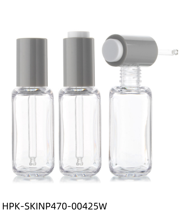 Cubical Plastic Bottle with Metalized Rotatable  Button Pipette Dropper